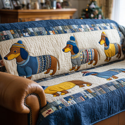 Sausage Dog Season Quilted Sofa Cover NCU0TH3708