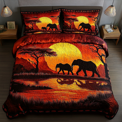 Savanna View 3-Piece Quilted Bedding Set NCU0DK7761