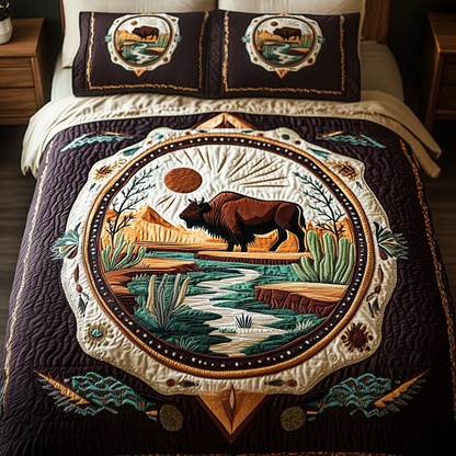 Savannah Calm 3-Piece Quilted Bedding Set NCU0VH1653