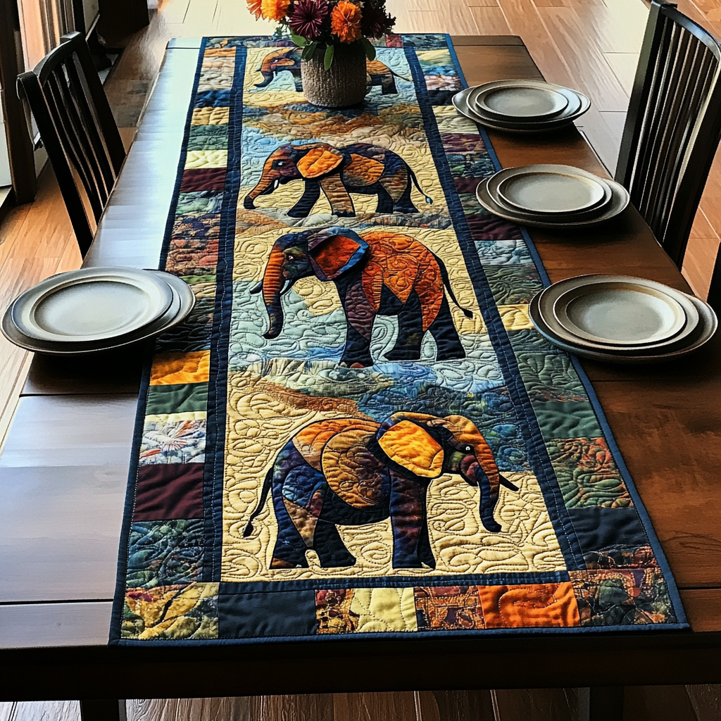Savannah Majesty Quilted Table Runner NCU0DV3582