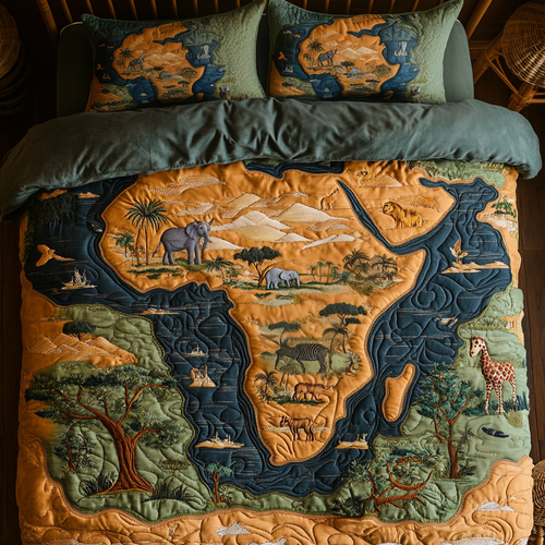 Savannah Soul 3-Piece Quilted Bedding Set NCU0VH5565