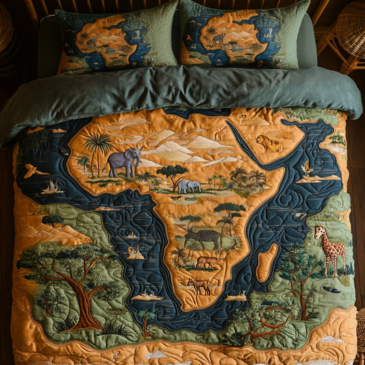 Savannah Soul 3-Piece Quilted Bedding Set NCU0VH5565