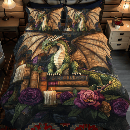 Dragon 3-Piece Quilted Bedding Set NCU0VT177