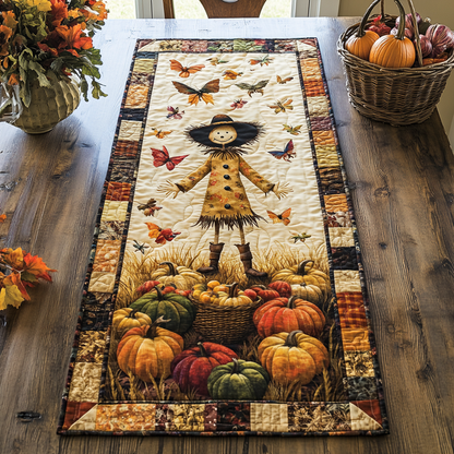 Scarecrow Charm Quilted Table Runner NCU0DK9177