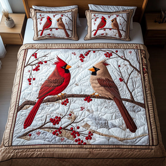 Scarlet Dreams 3-Piece Quilted Bedding Set NCU0NT2727