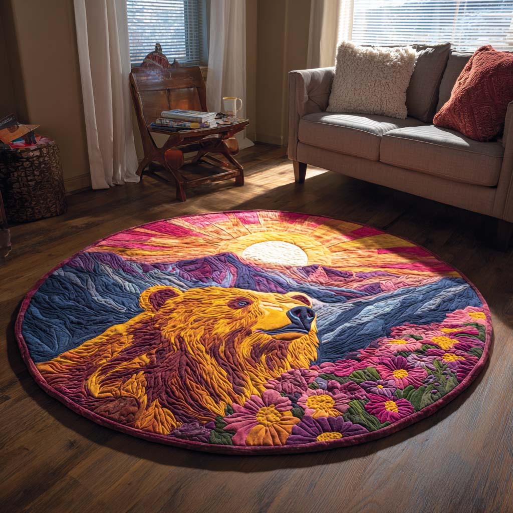 Scarlet Fang Quilted Round Mat NCU0TD219