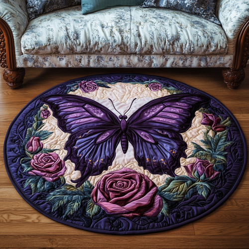 Scarlet Glow Quilted Round Mat NCU0VH2624