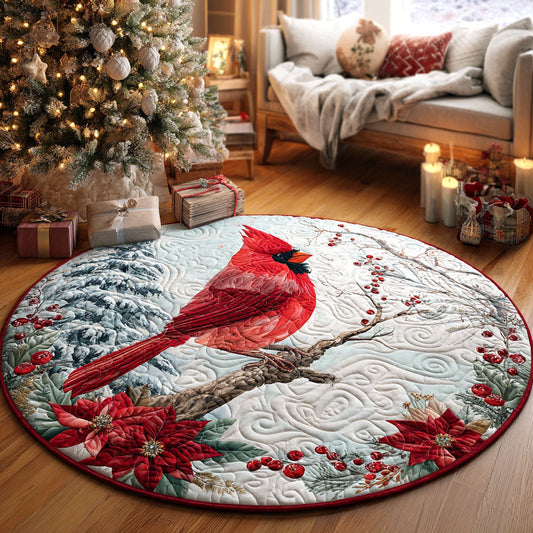 Scarlet Melody Quilted Round Mat NCU0TV346