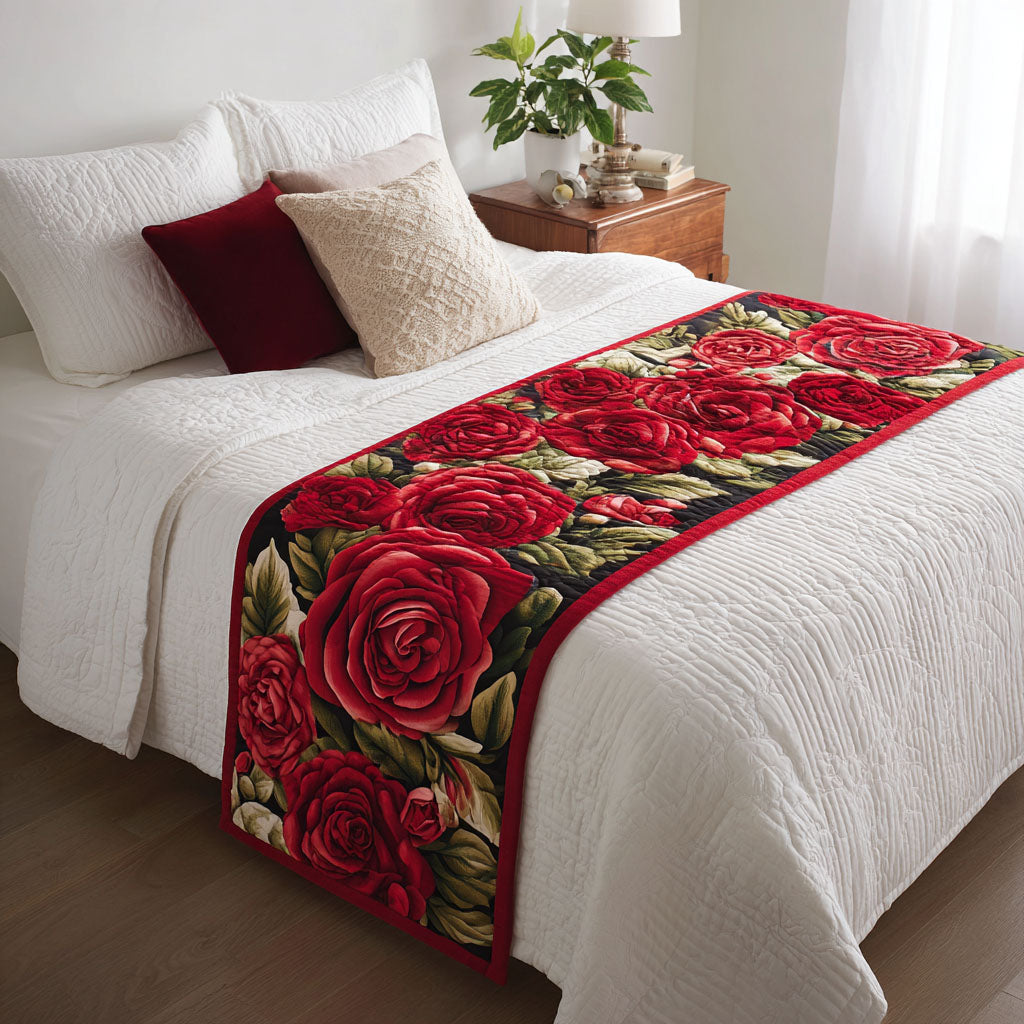 Scarlet Petal Quilted Bed Runner NCU0DK11852