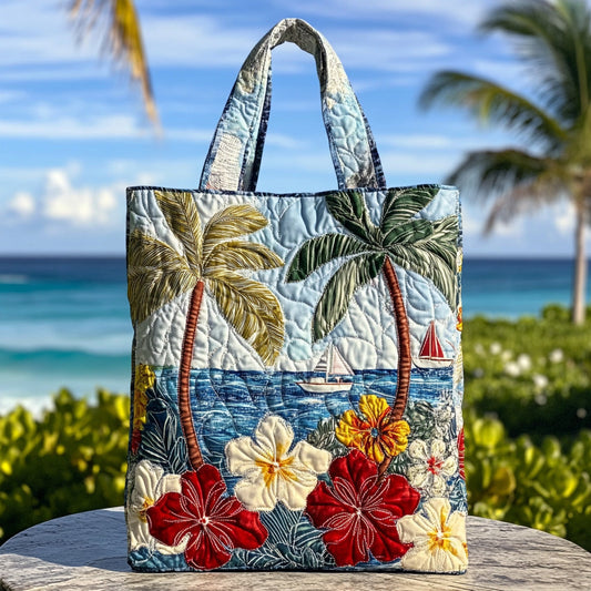 Scarlet Petal Quilted Tote Bag NCU0DV7179