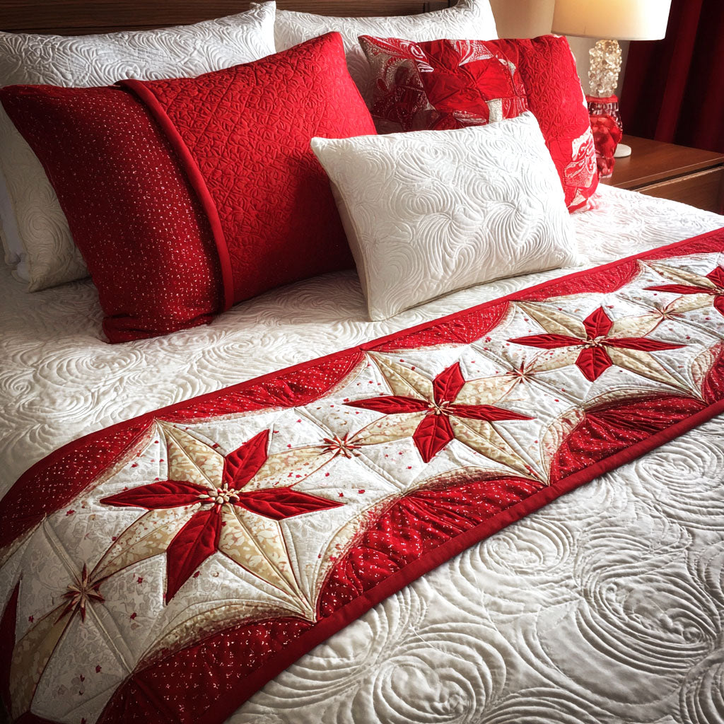 Scarlet Radiance Quilted Bed Runner NCU0TV394