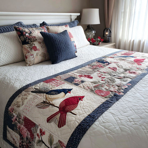 Scarlet Serenade Quilted Bed Runner NCU0PT10852