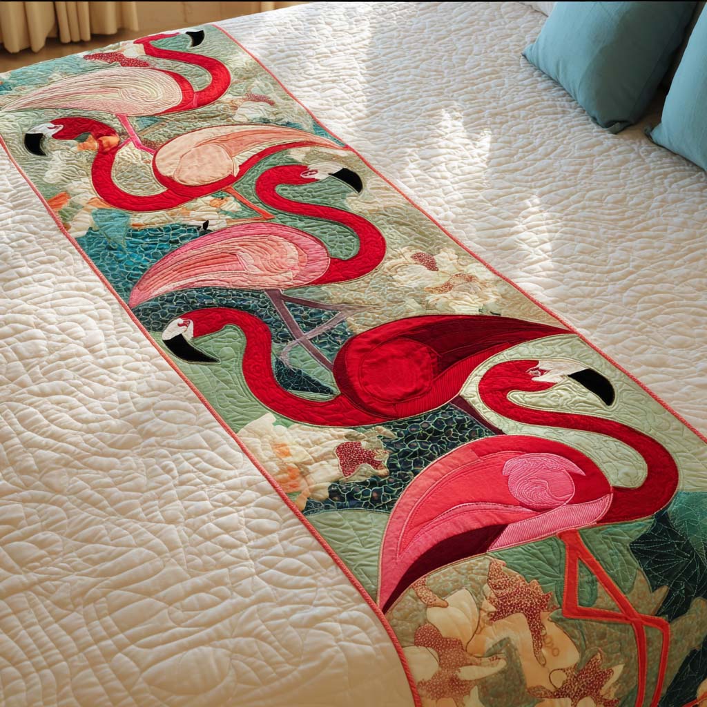 Scarlet Stroll Quilted Bed Runner NCU0NT10317