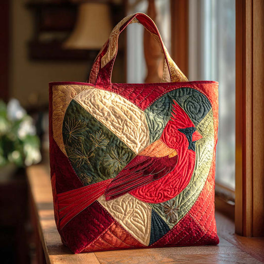 Scarlet Winter Quilted Tote Bag NCU0TD235