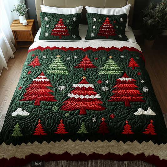 Scarlet Woods 3-Piece Quilted Bedding Set NCU0NT2079