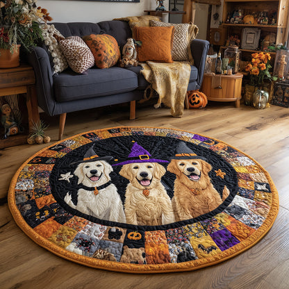 Scary Retriever Quilted Round Mat NCU0TH3253