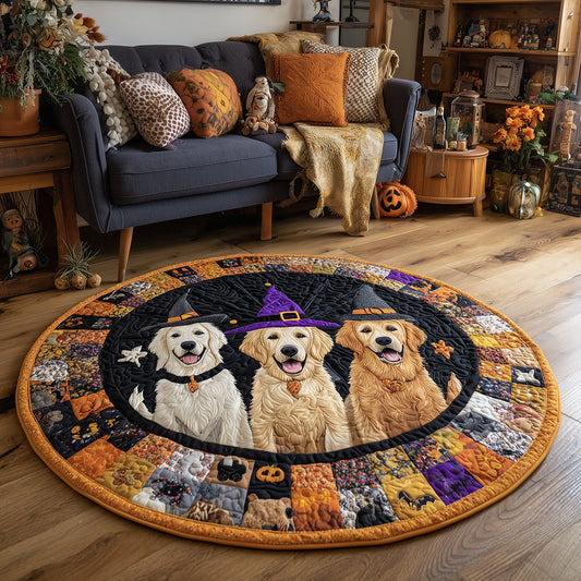 Scary Retriever Quilted Round Mat NCU0TH3253