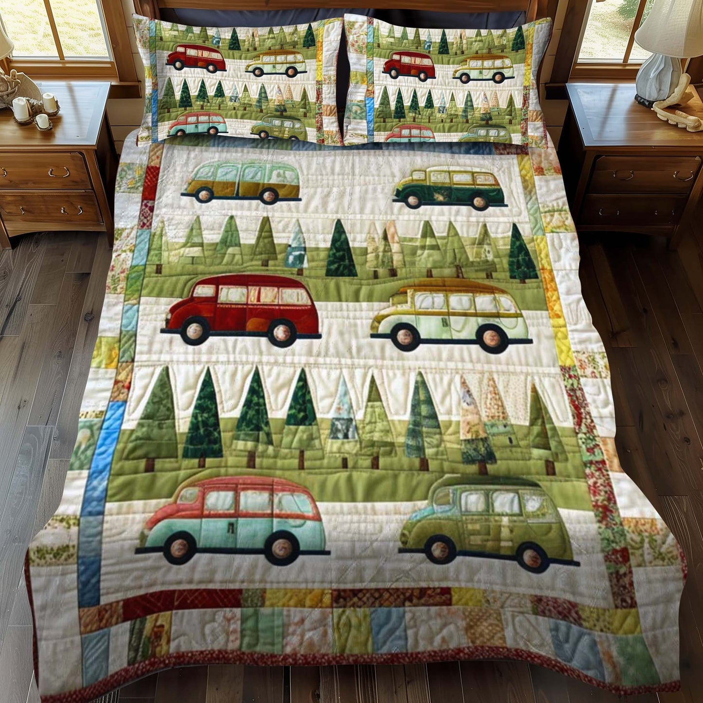 Scenic Camp 3-Piece Quilted Bedding Set NCU0NT652