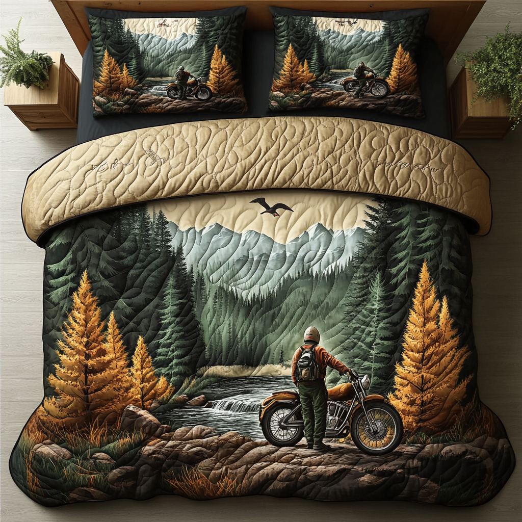 Scenic Journey 3-Piece Quilted Bedding Set NCU0DK7192
