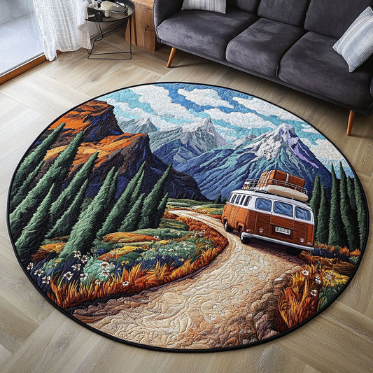 Scenic Route Quilted Round Mat NCU0PT4452