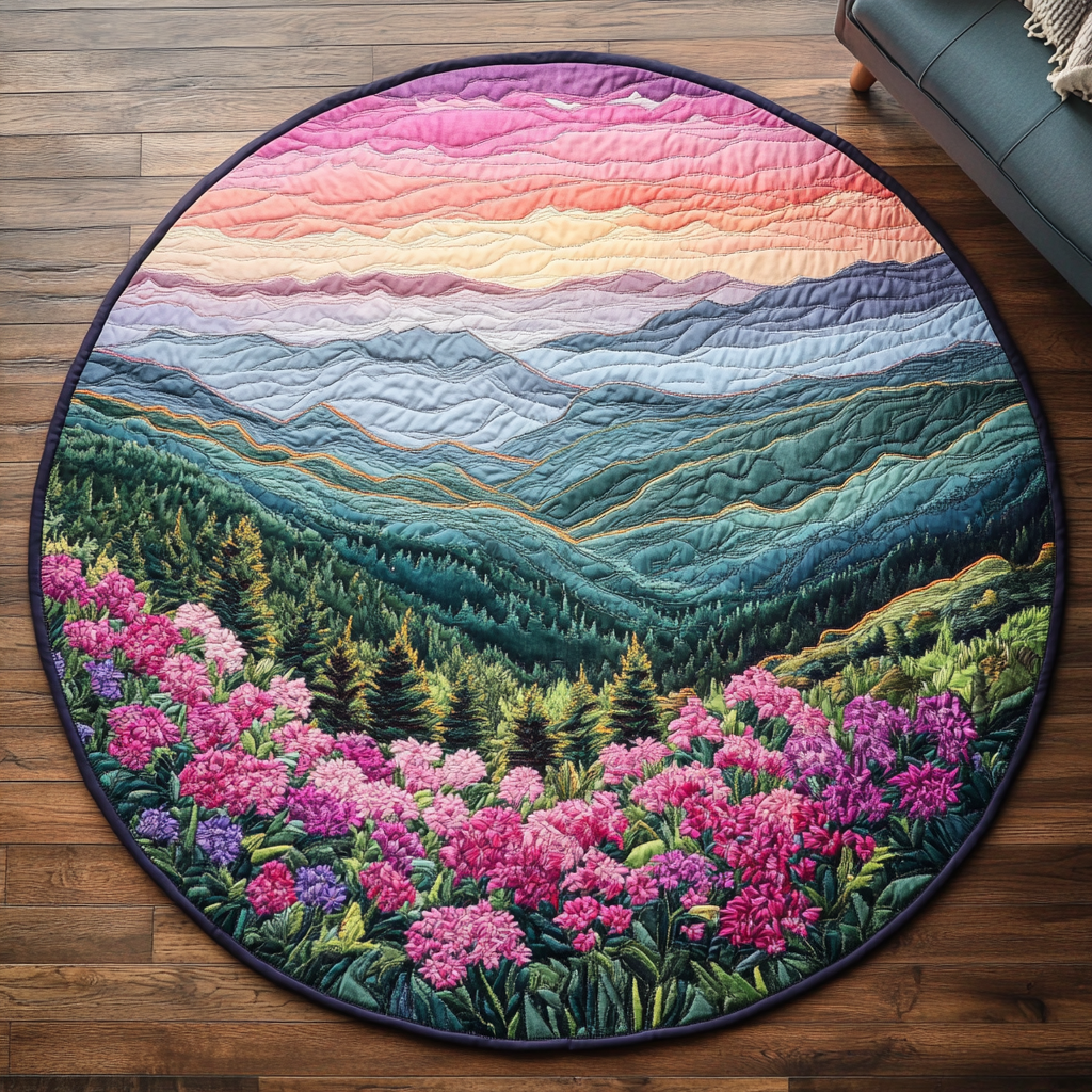 Scenic View Quilted Round Mat NCU0DK7099