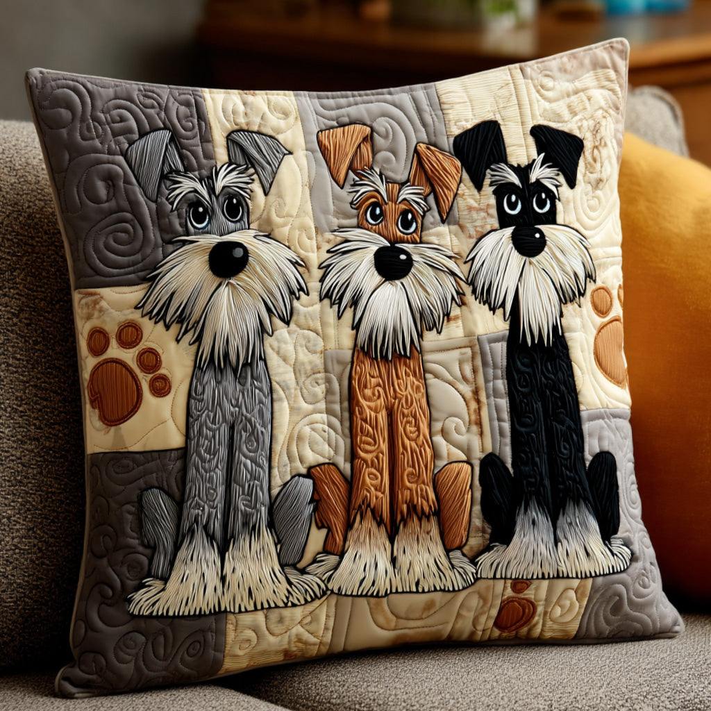 Schnauzer Spirit Quilted Pillow Case NCU0NT11475