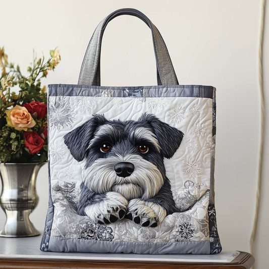 Schnauzer Cute Gaze Quilted Tote Bag NCU0NT9773
