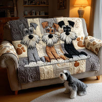 Schnauzer Spirit Quilted Sofa Cover NCU0NT11475