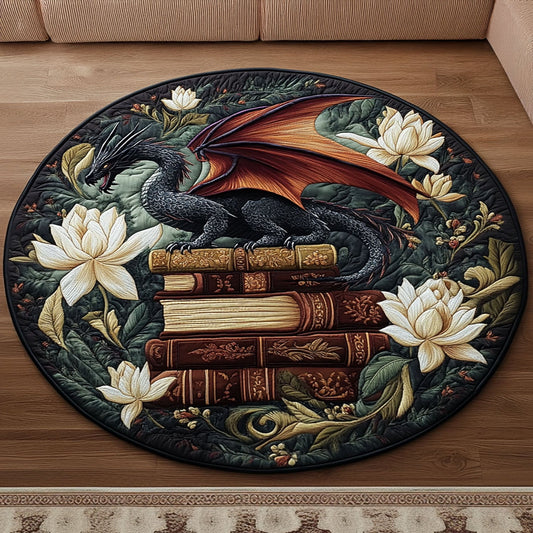 Scholarly Blaze Quilted Round Mat NCU0PT5593