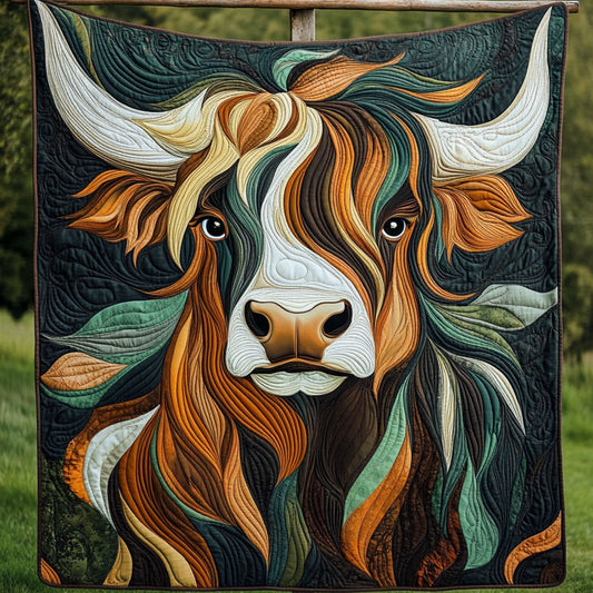 Scottish Highland Beauty Quilted Blanket NCU0NT6811