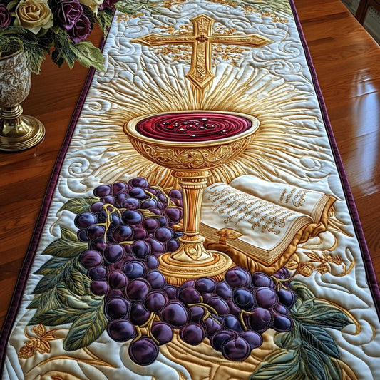 Scripture and Spirit Quilted Table Runner NCU0NT6743