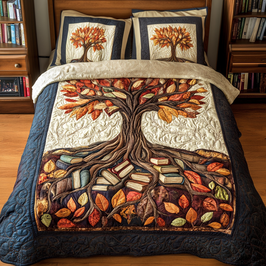Scroll Softness 3-Piece Quilted Bedding Set NCU0VH4317