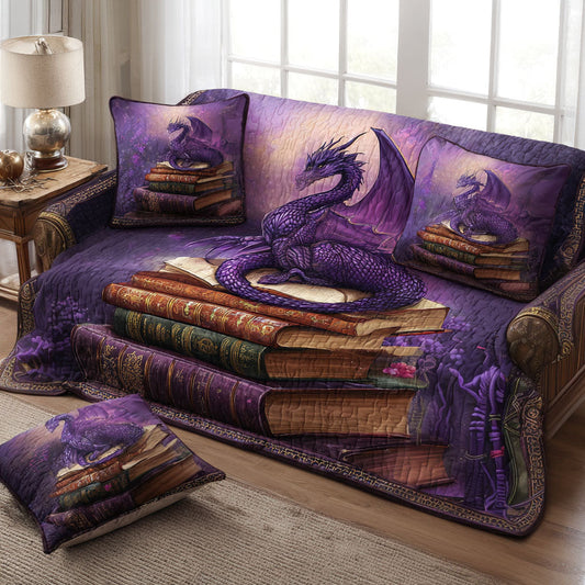Scrolls of Serenity Quilted Sofa Cover NCU0PT9752