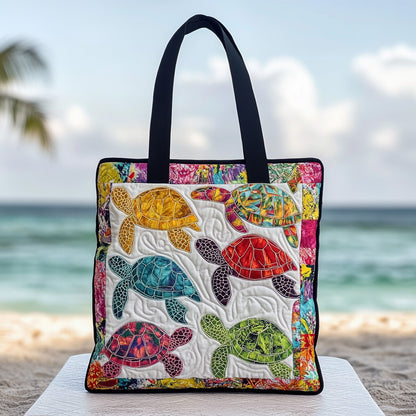 Turtle Quilted Tote Bag NCU0VT203