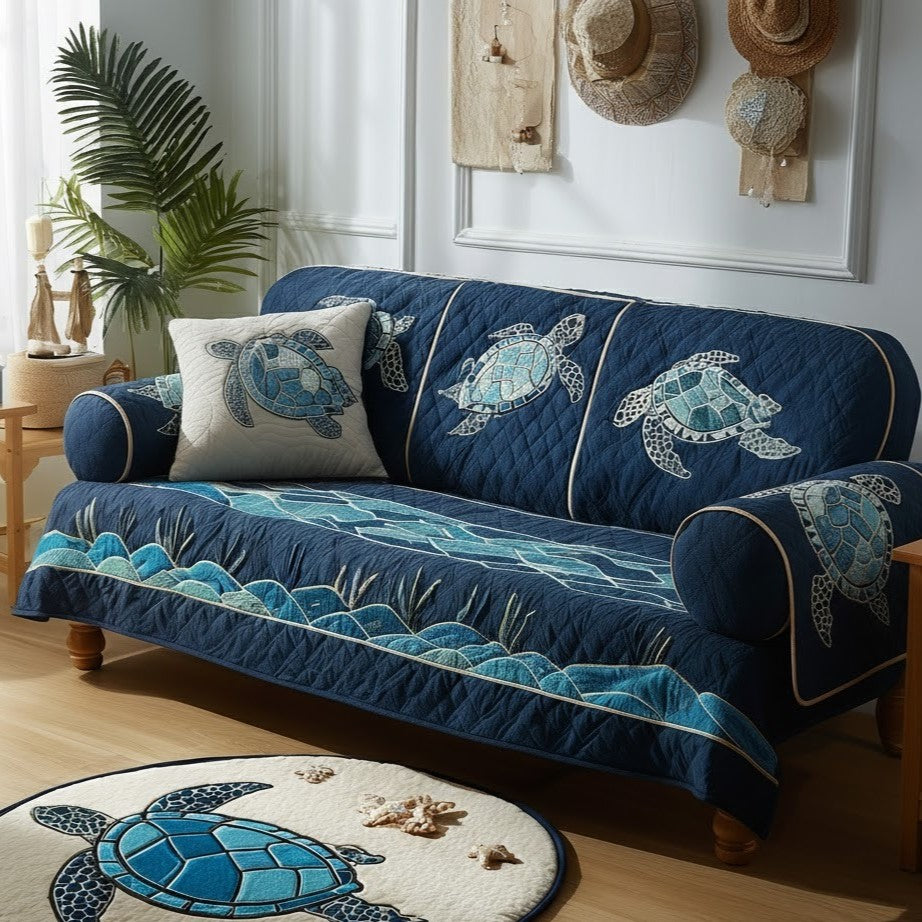 Sea Drifter Quilted Sofa Cover NCU0DV9251
