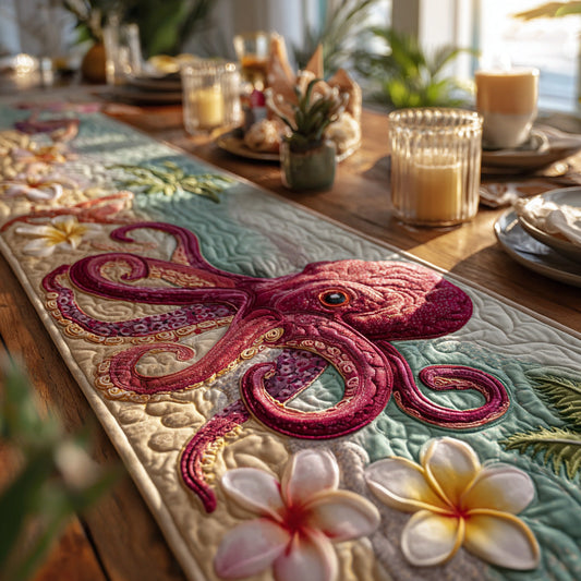 Sea Bloom Quilted Table Runner NCU0DV7708