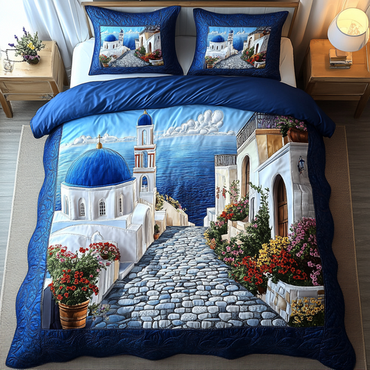 Sea Breeze 3-Piece Quilted Bedding Set NCU0DK8031