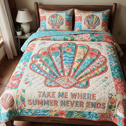 Sea Breeze 3-Piece Quilted Bedding Set NCU0DV9739