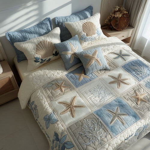 Sea Breeze 3-Piece Quilted Bedding Set NCU0TD2188