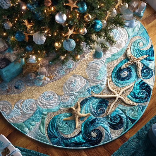 Sea Breeze Christmas Quilted Tree Skirt NCU0PT10080