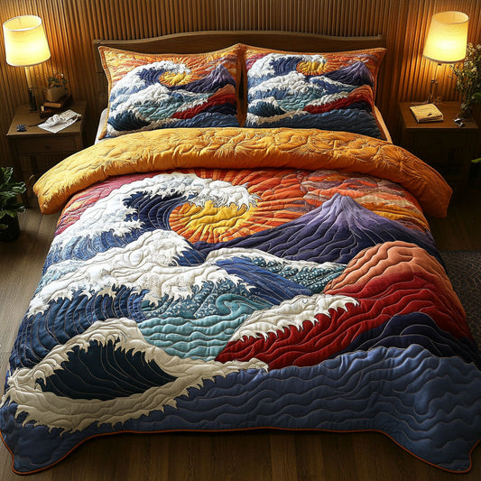 Sea Breeze Dream 3-Piece Quilted Bedding Set NCU0PT5112