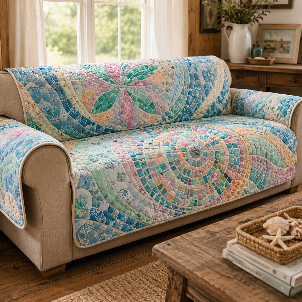 Sea Breeze Flow Quilted Sofa Cover NCU0PT11990