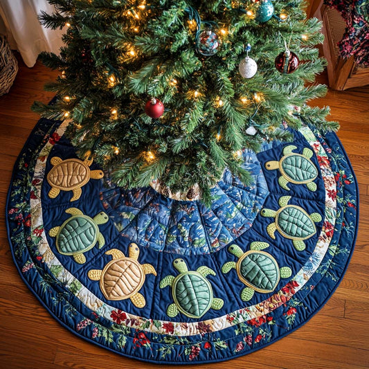 Sea Breeze Gathering Christmas Quilted Tree Skirt NCU0NT1950