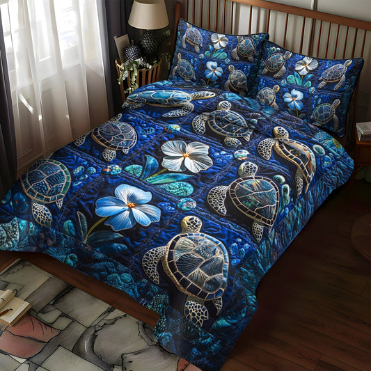 Sea Breeze Glide 3-Piece Quilted Bedding Set NCU0PT2806