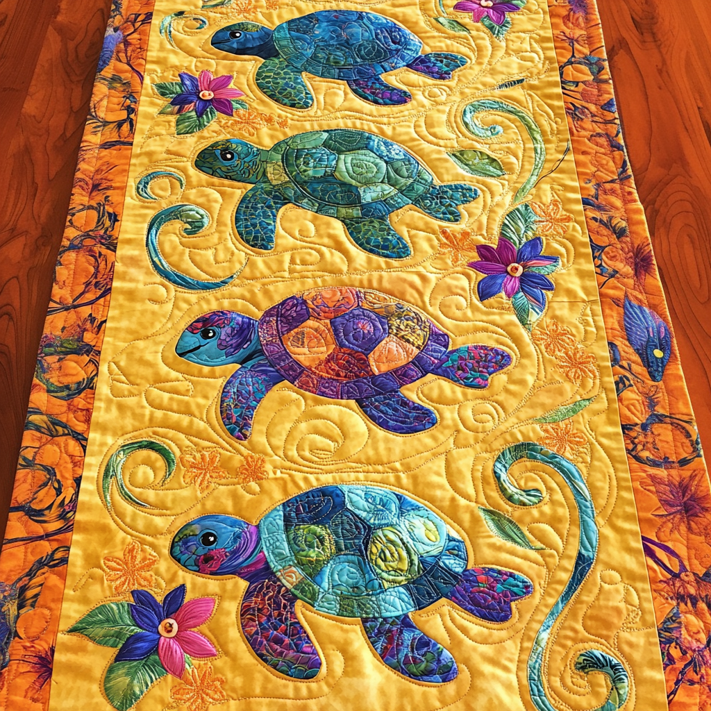 Sea Breeze Quilted Table Runner NCU0VH3204
