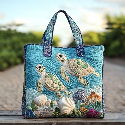 Sea Breeze Shell Quilted Tote Bag NCU0PT8000
