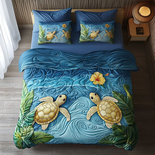 Sea Breeze Soiree 3-Piece Quilted Bedding Set NCU0PT8732