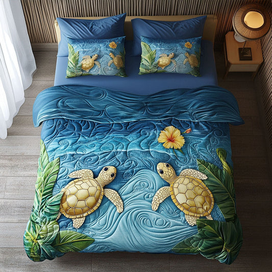 Sea Breeze Soiree 3-Piece Quilted Bedding Set NCU0PT8732