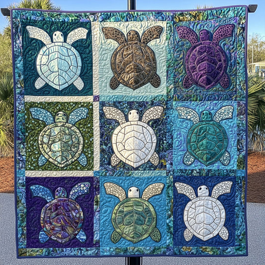 Sea Breeze Symphony Quilted Blanket NCU0PT4532