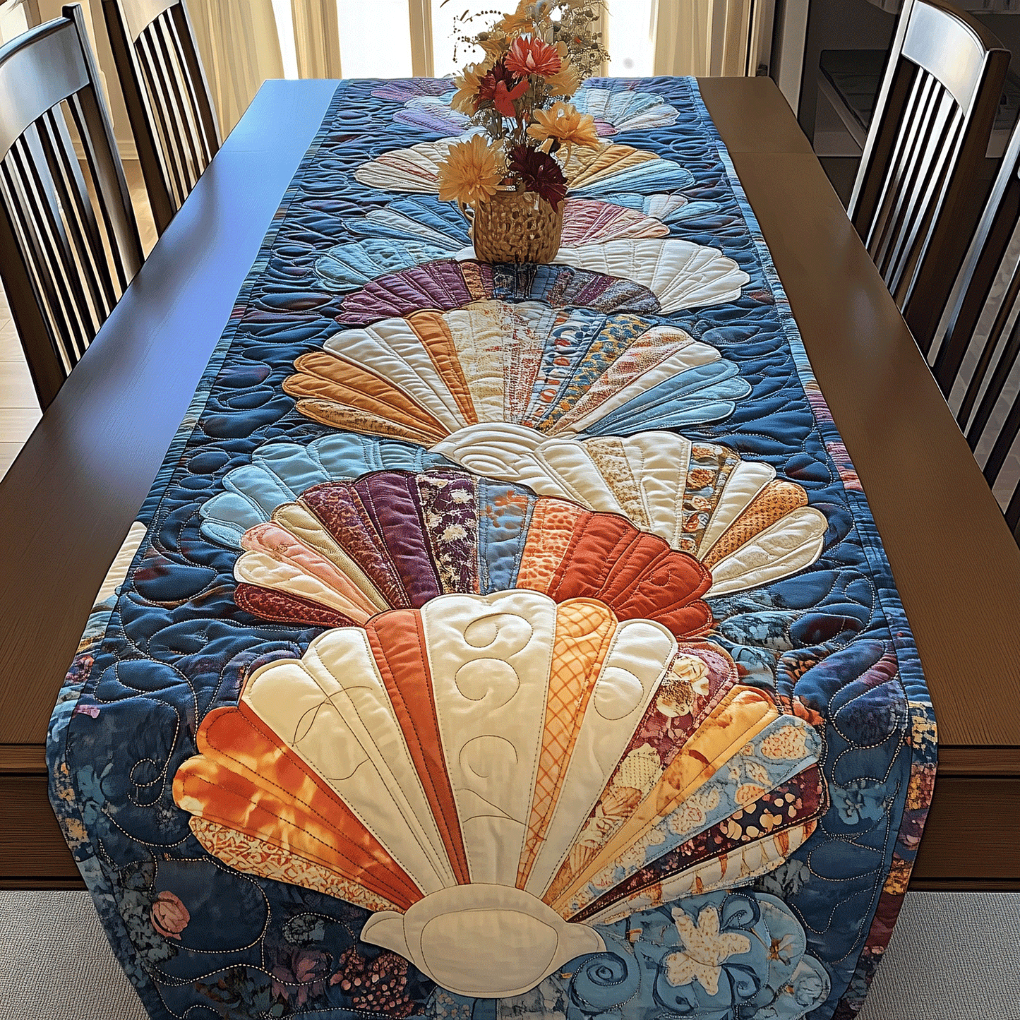 Sea Gem Quilted Table Runner NCU0TH2649